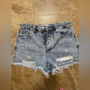 Signature 8 Light Wash Jean Shorts